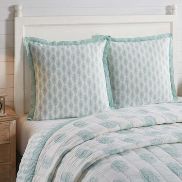 Avani Sea Glass Fabric Euro Sham 26x26 VHC Brands - The Fox Decor